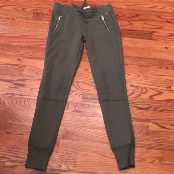 Hollister Pants - Like New Hollister Moto Leggings Army Green Small